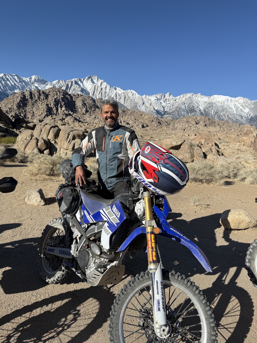 Motorcycle break in the Sierras